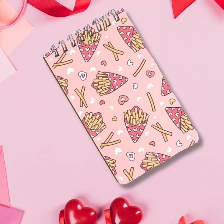 Pommes før fyre mini-notesblok | Valentine spiralnotesblok for engroshandel hos Pretty Pages