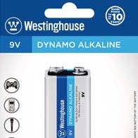 Westinghouse 9V Dynamo Alkaline Blister Pack of 1 for wholesale by Westinghouse Battery