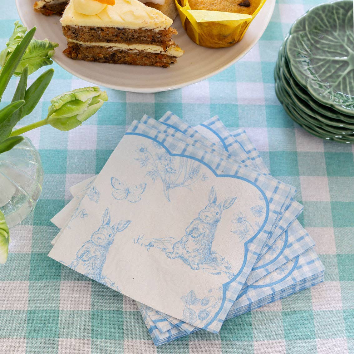 Talking Tables EU - Wholesale Disposable Napkin - Playful Pierre Blue & White Paper Napkins - 20 Pack3