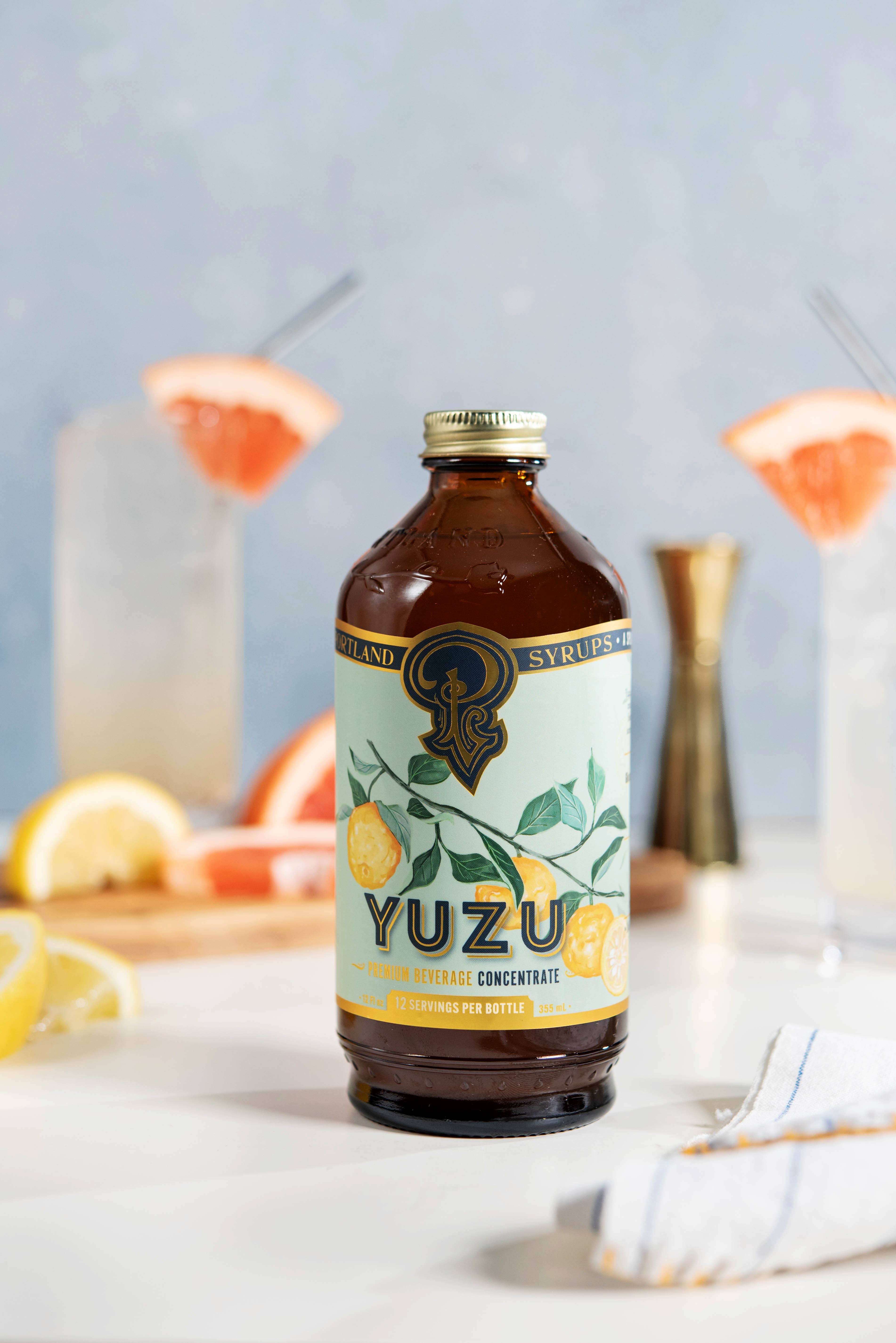 Portland Syrups - Wholesale Cocktail Mix/Syrup - Yuzu Syrup 12oz  - cocktail / mocktail mixer6