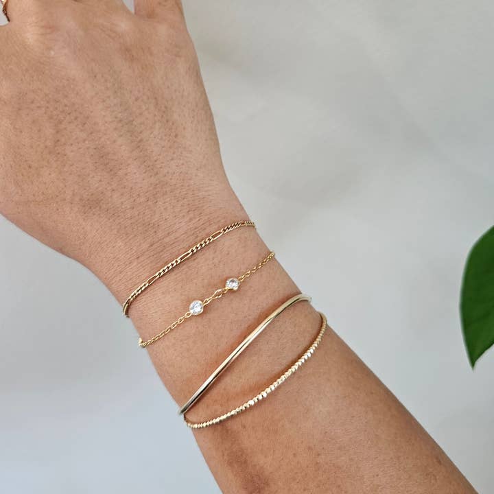 Half Moon Jewelry Designs - Wholesale Bangle Bracelet - permanent jewelry bangle (Sparkle), Bangle blank for PJ6