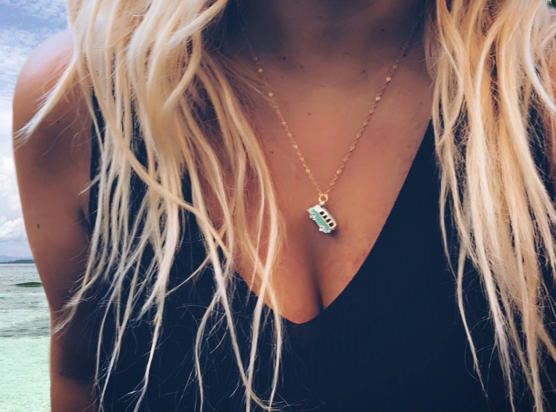 Turistadlv - Vente Colliers à pendentif - Collier Van Life avec pendentif van rétro pour voyageurs7