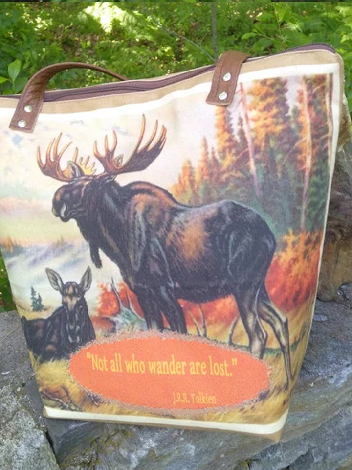 Bear and Moose Tote Bag for wholesale by Old Bagzz