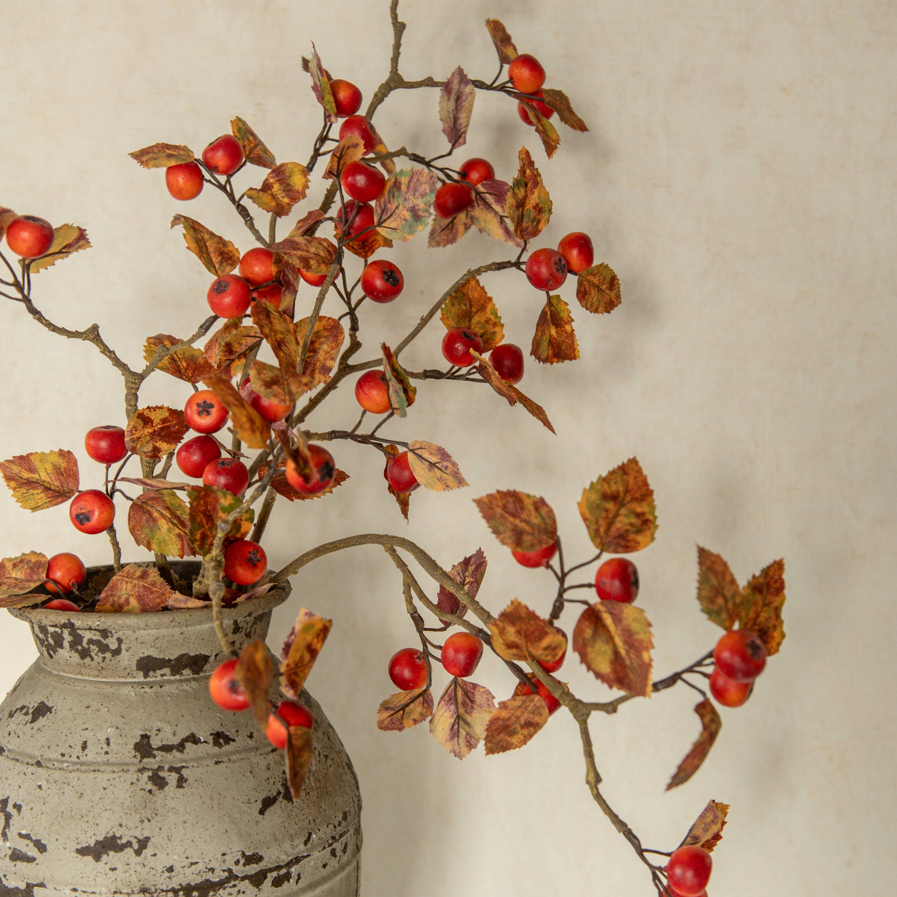 Ragon House – wholesale Artificial plant – 37" ORANGE HAWTHORN BERRY SPRAY3