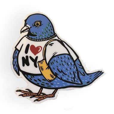 I Heart New York Pigeon Sticker for wholesale by HanFran