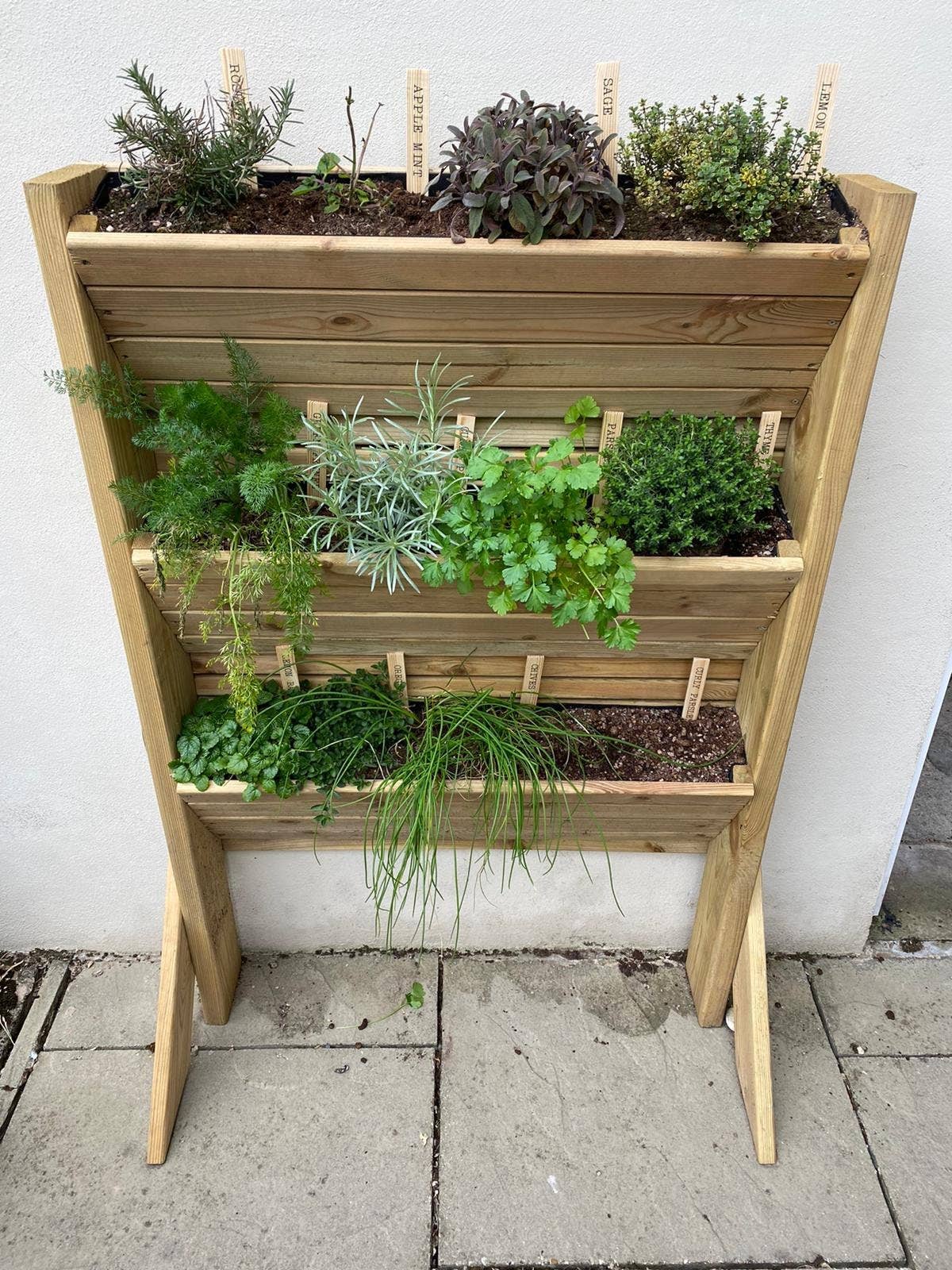 BoozyWoo's – Großhandel Gartenwerkzeug – Kräuteretiketten | Pflanzenmarker aus Holz | Gartenetiketten |1