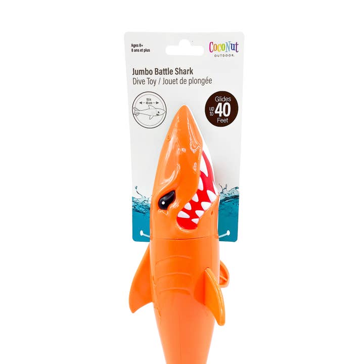 Coconut Outdoor - Wholesale Beach/Pool Toy - Kids & Baby - 18" Jumbo Battle Sharks Dive Toys Assortment