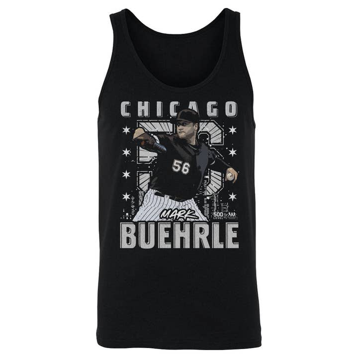 Mark Buehrle Chicago W Gritty WHT #4 voor wholesale door 500 LEVEL