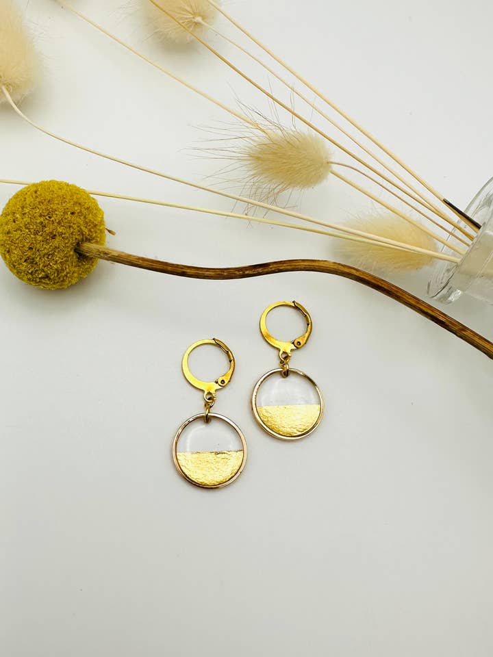 Halbmond-Ring aus Blattgold — Sleeper für den Großhandel von LOR CREATION