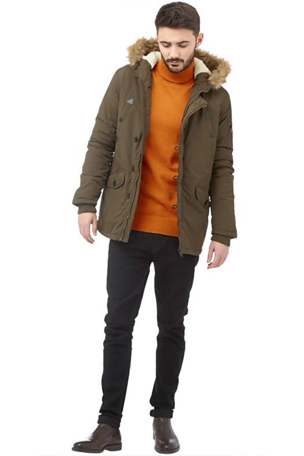 Alaranjado CAMISOLA DE GOLA POLO EM MADEIRA QUEIMADA para venda a revendedores na Faire