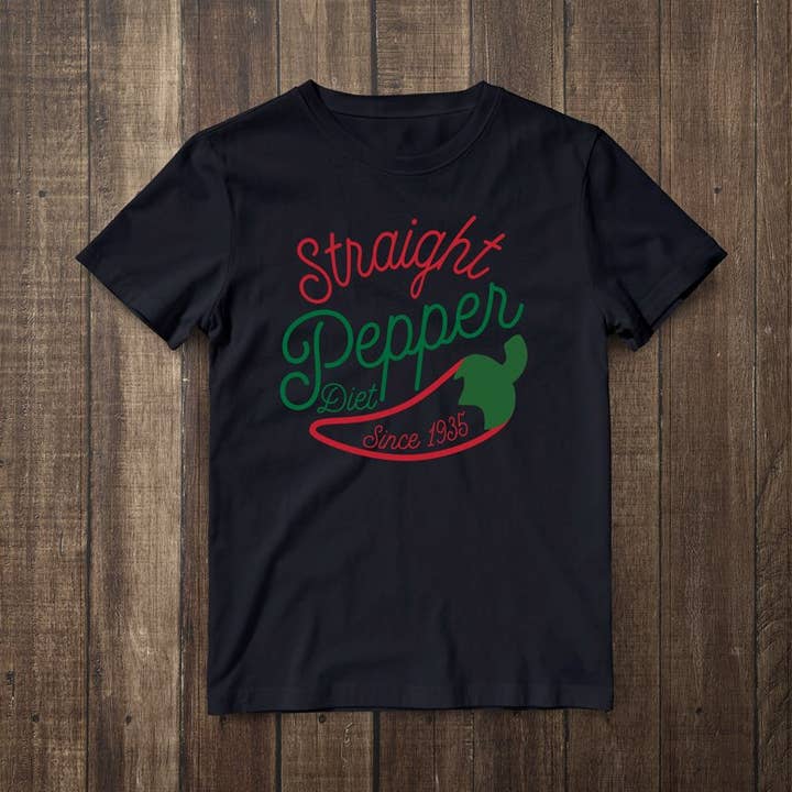 Gerade Pfeffer-Diät T-Shirt für den Großhandel von Spirit and Snark