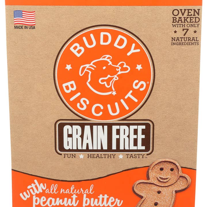 BUDDY BISCUITS TREAT BAKED DOG PNUT BTTR - Case of 6 for wholesale by Everyday Supply Co