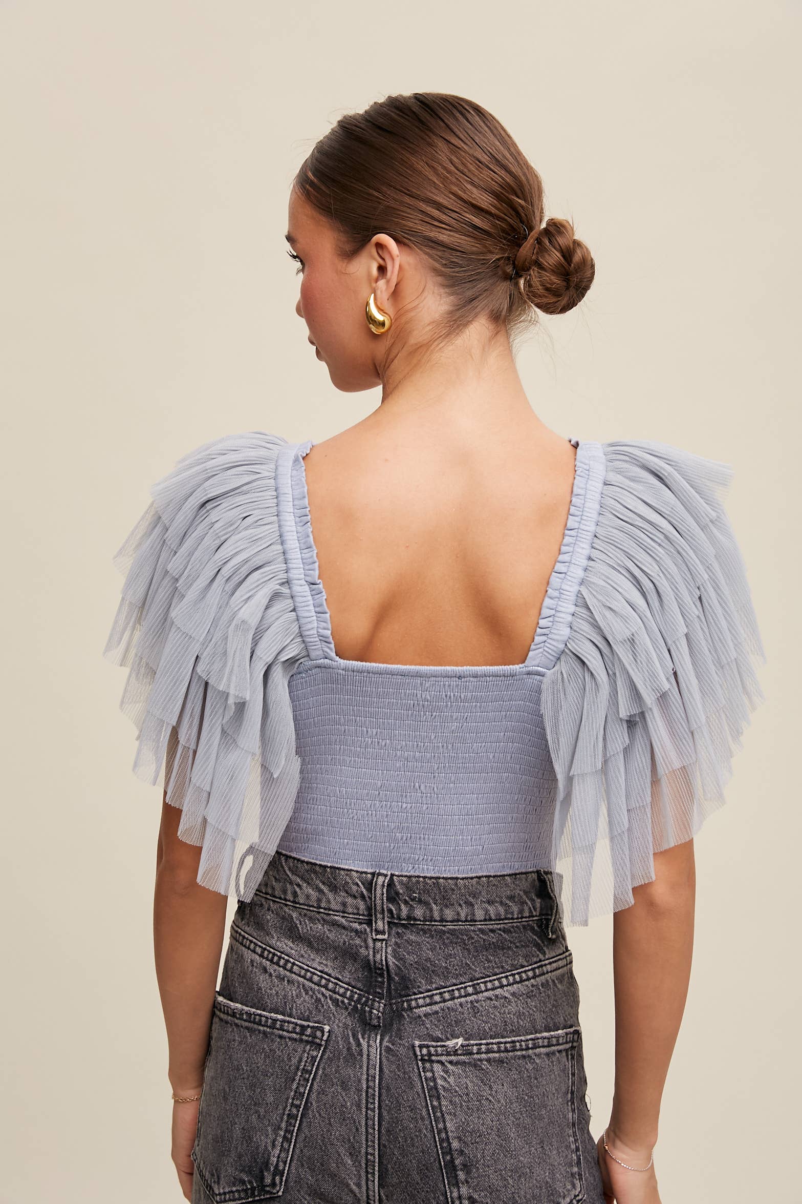 Listicle – Bodysuit - Mulher por atacado – Body Elegância Plissada41