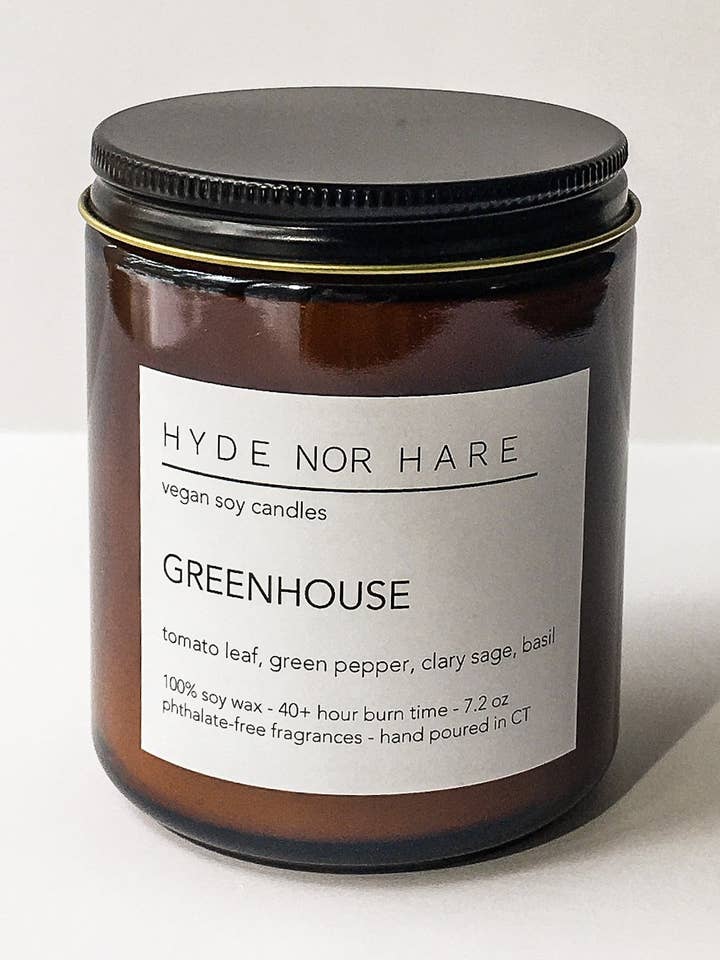GREENHOUSE vegan soy candle for wholesale by HYDE NOR HARE