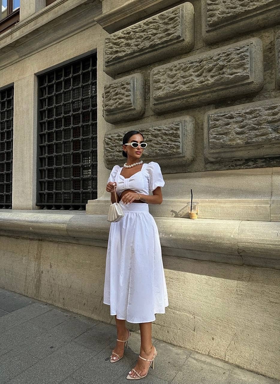 Standpoint Top - Venta al por mayor Conjuntos de top y falda - Mujer - Conjunto elegante Amelia de dos piezas – 10013