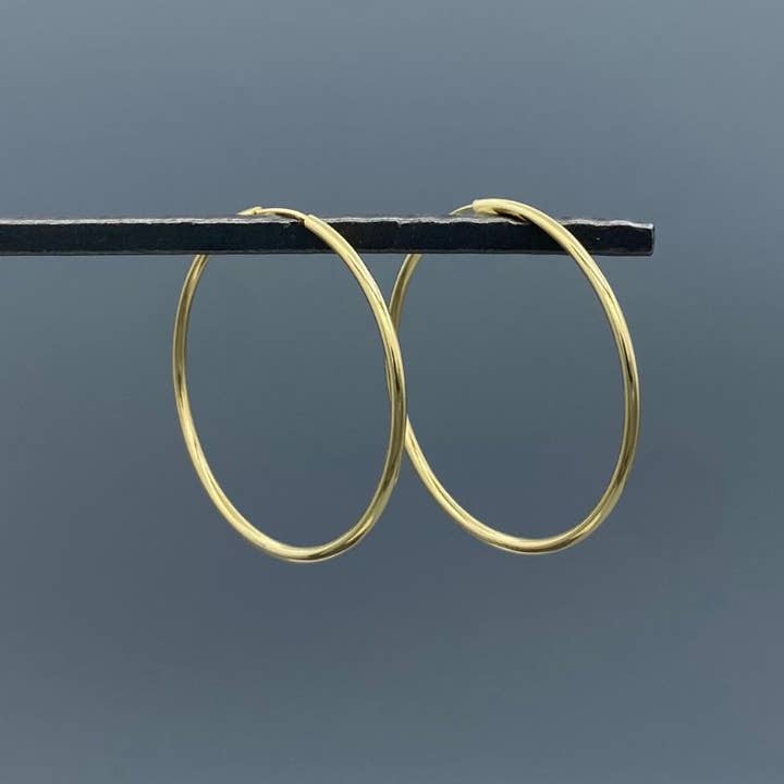 Something Silver - Wholesale Hoop Earrings - 1.5mm Gold-filled Endless Hoops3