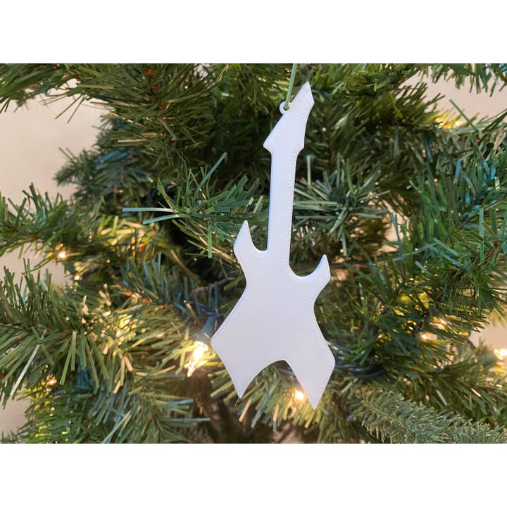 Gitarr 105 form prydnad - akryl (vit) för wholesale av Economy Ornament