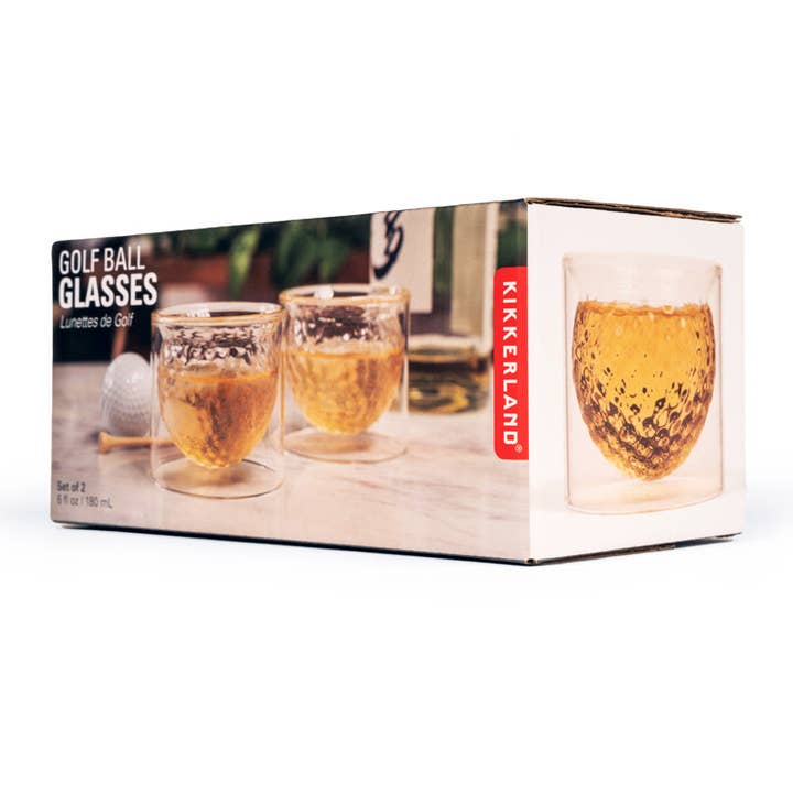 Kikkerland Design Inc - Wholesale Cocktail/Liquor Glass - Golf Ball Glasses