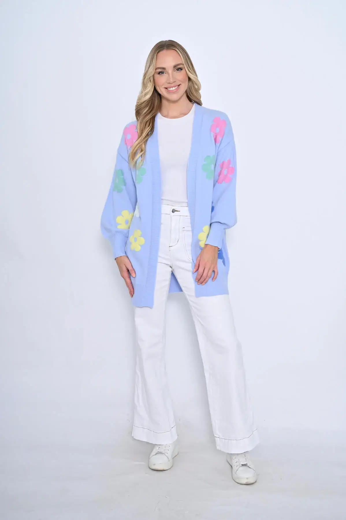 Stellino - Venta al por mayor Cárdigan - Mujer - Cardi de punto Daisy Love | Azul2