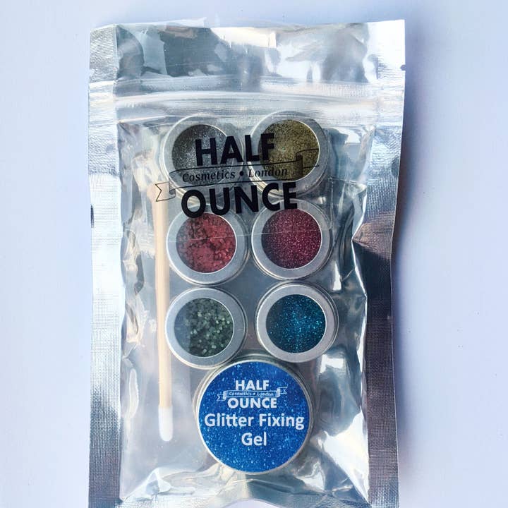 Half Ounce Cosmetics - Wholesale Body Glitter/Shimmer - Biodegradable Body Glitter Kit Including Fixing Gel