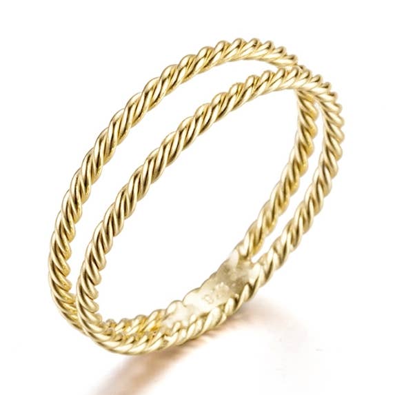 silver ring - 14 - gold plated silver for wholesale by Buganto