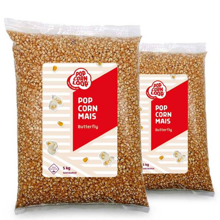 2-pack 5 kg popcorn corn butterfly | 10 kg for wholesale by Popcornloop