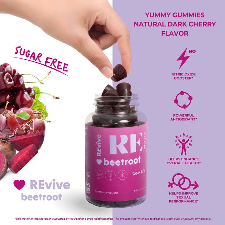 REWELLSS - Vente Supplément oral/vitamine - Précommandez REWELLSS Betterave Root Gummies I Suppléments végétaliens sans sucre et sans OGM | Soutien à la santé cardiaque et à la tension artérielle fabriqués aux États-Unis2