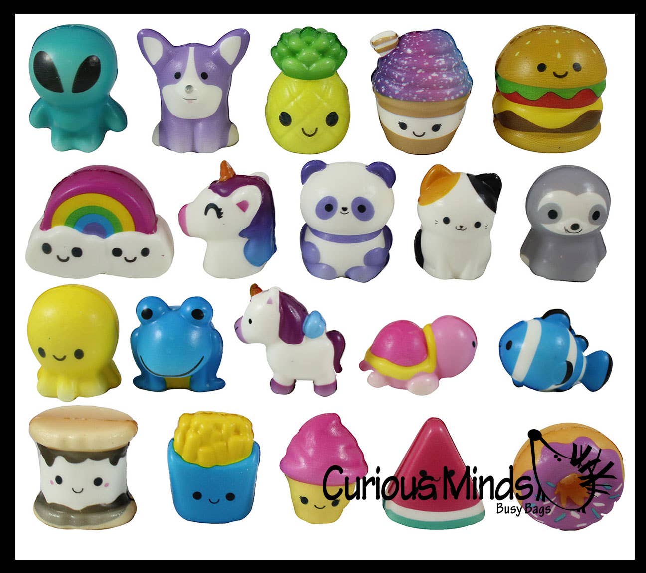 Curious Minds Toys - Wholesale Squishy Toy - Kids & Baby - 1 Cute Micro Slow Rise Squishy Toys - Mini Memory Foam0