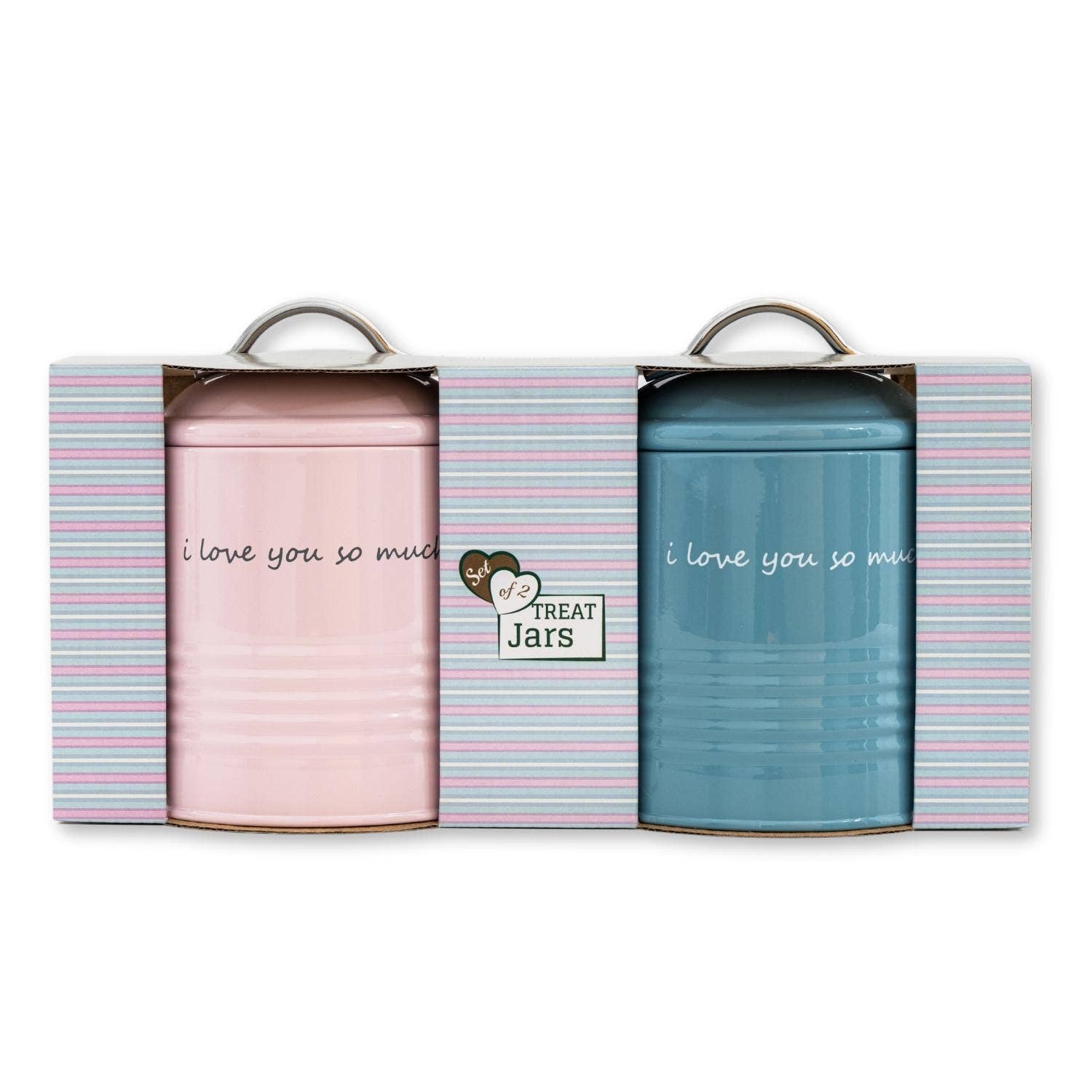 Jojo Modern Pets - Wholesale Pet Treat Jar - Dog - "I Love You So Much" Dog Treat Printed Canister Gift Set1
