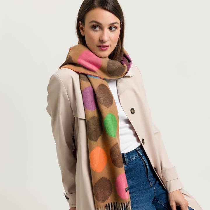 FRAAS - The Scarf Company - Wholesale Scarf - Women's - Divided Dots Oversized Cashmink® Scarf15