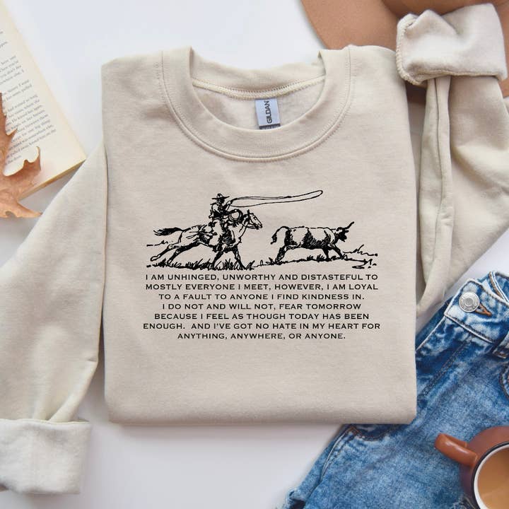 Hank & Scoot - Wholesale Graphic Sweatshirt - Women's - I am unhinged0