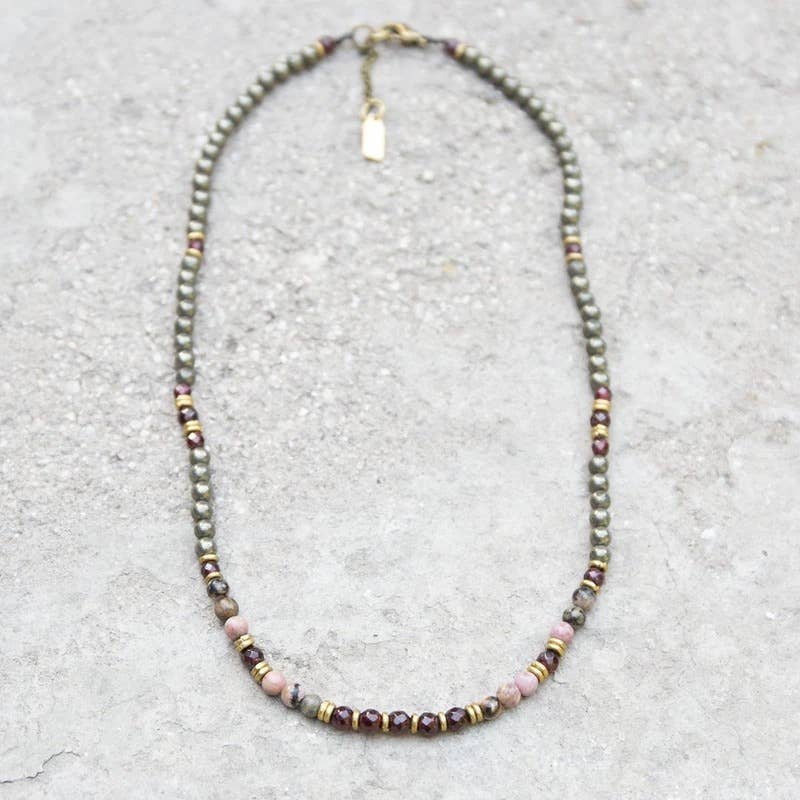 REMOVED BRAND - Wholesale Beaded/Pearl Necklace - Love and Confidence Delicate Gemstone Necklace0