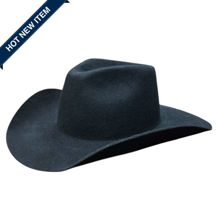 American Hat Makers - Wholesale Fedora - Unisex - 100% Wool Felt Western Curled Felt Hat - Style Rancher Curl