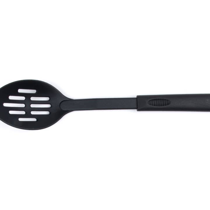 Fox Run Brands - Wholesale Kitchen Spoon - Fox Run Nylon Slotted Spoon, Black, 12"1