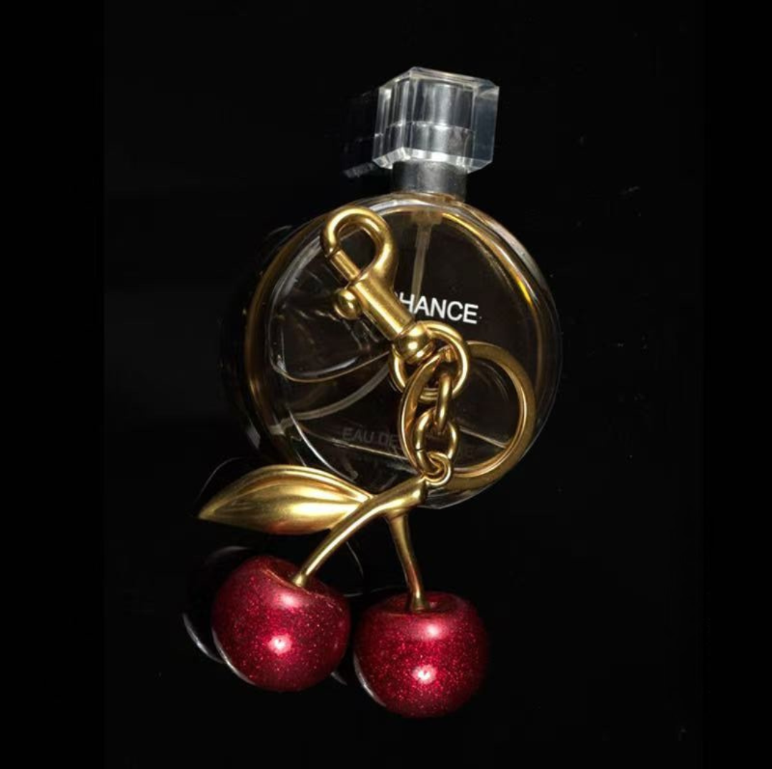 LadyJuneAccessories - Wholesale Keychain - Women's - Sparkling Cherry Bag Charm & Keychain0