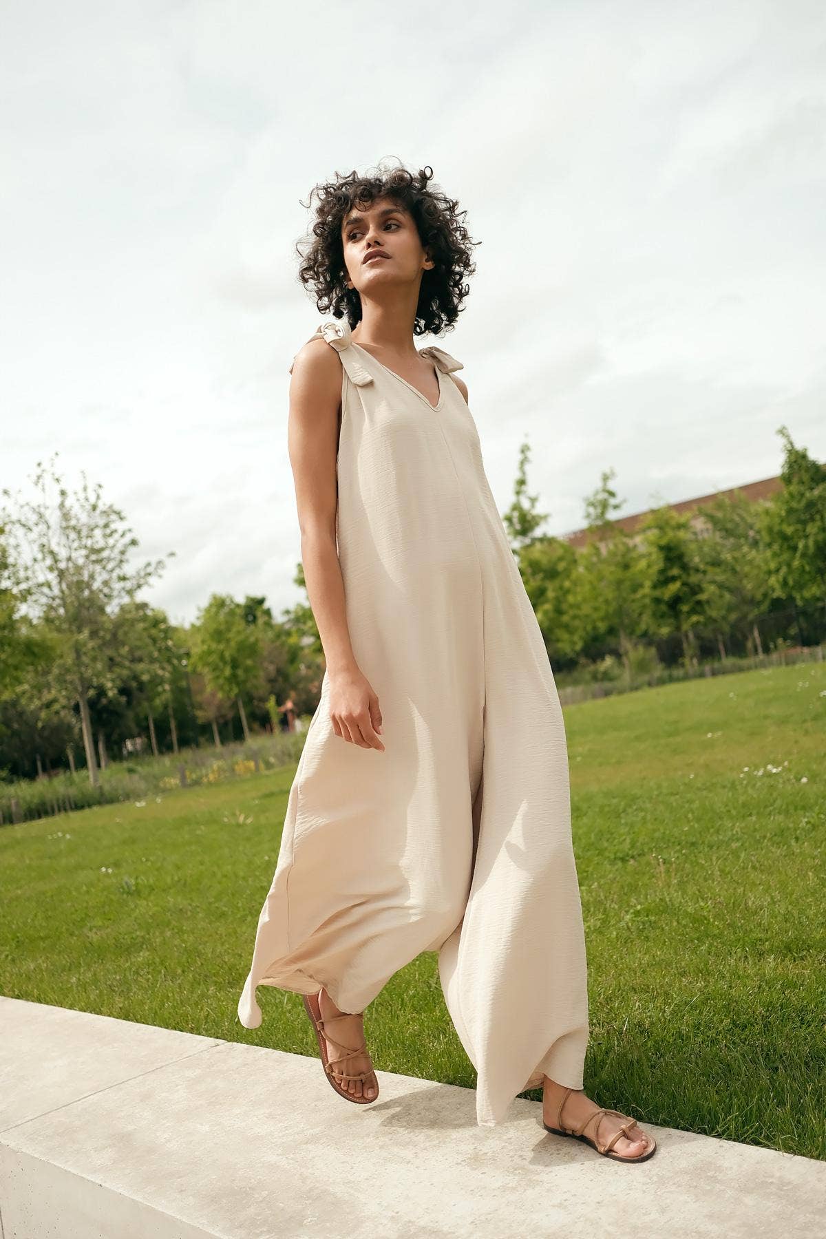 LORIANE - Vente Combinaison – femme - 10816 - COMBINAISON LARGE SANS MANCHE UNI20