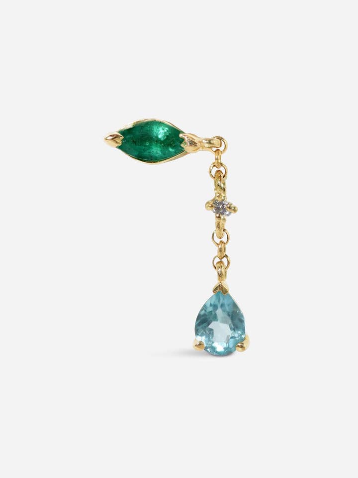 Blue Tear Earring | Single for wholesale by Porter Lyons