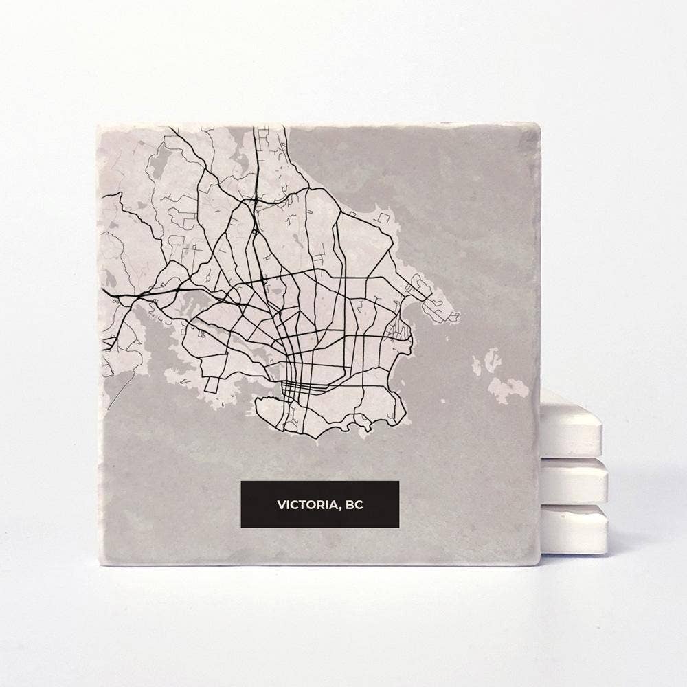 Versatile Coasters Canada - Wholesale Coasters - Victoria Modern Map Coasters0