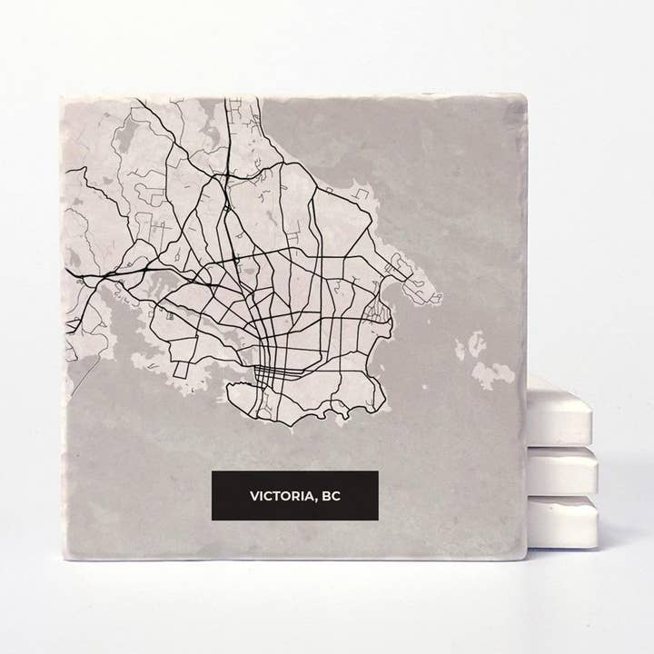 Versatile Coasters Canada - Wholesale Coasters - Victoria Modern Map Coasters0