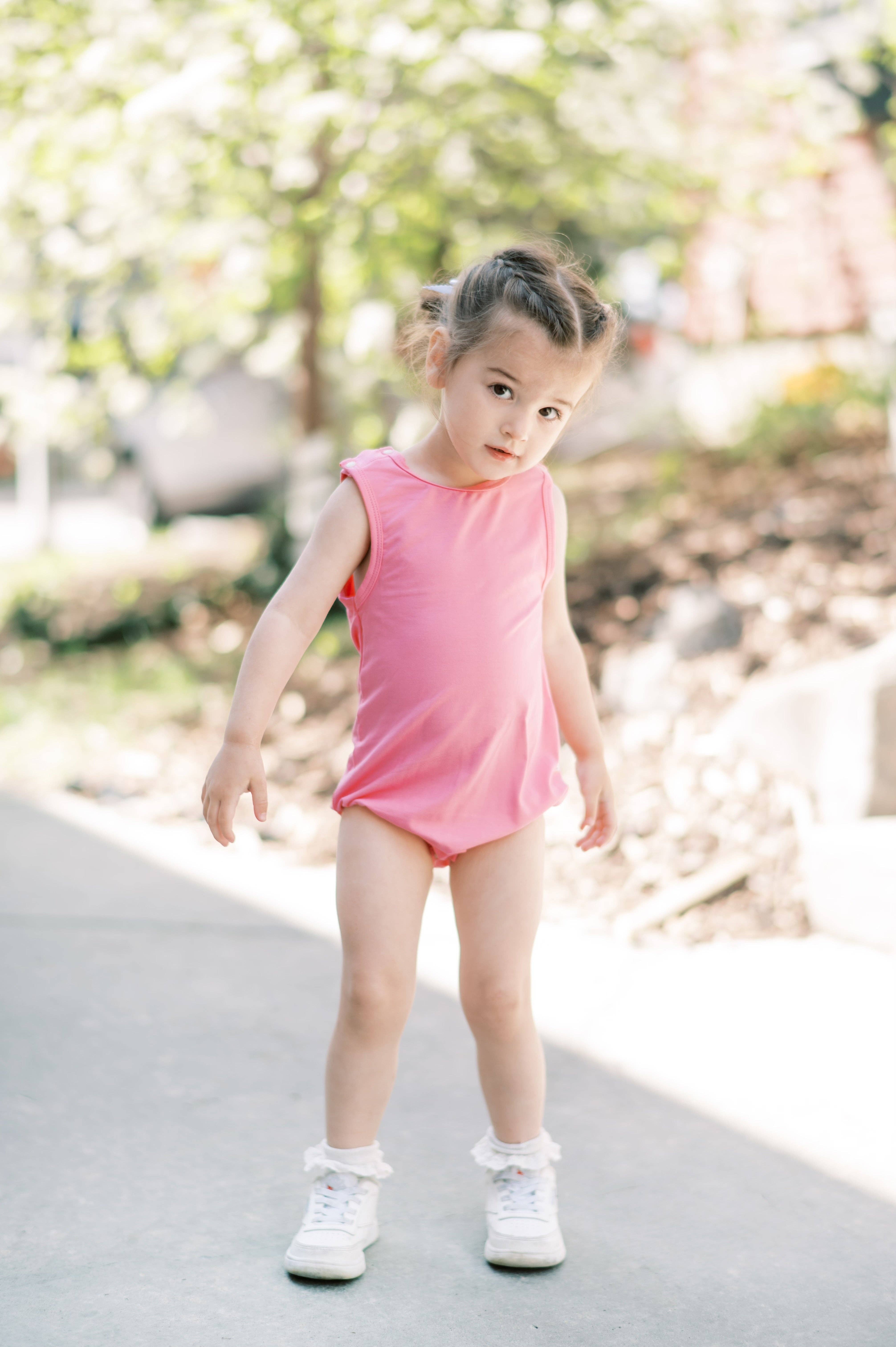 Little Lott Clothing Co. - Wholesale Bodysuit (Non-Footed) - Baby - Bubble Romper in Bubblegum2