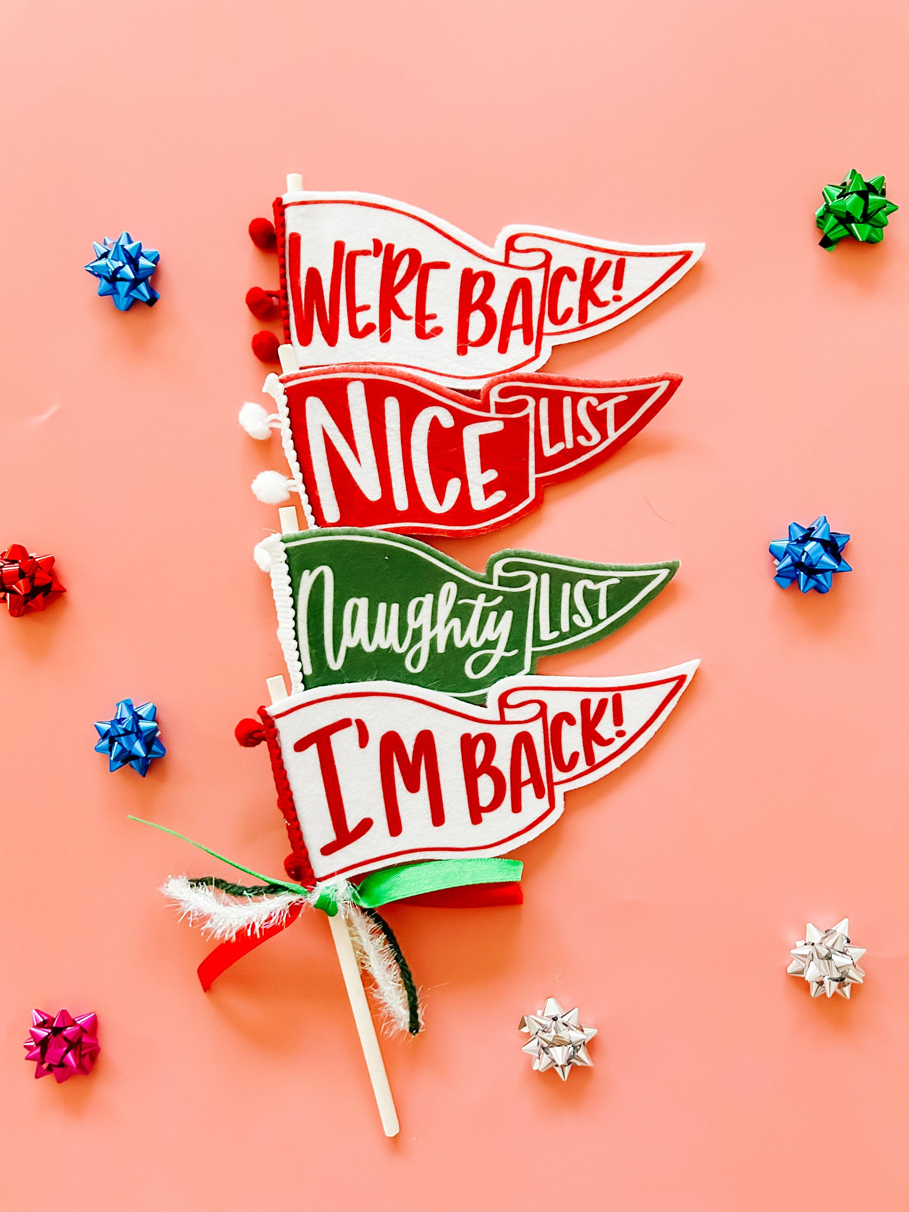 Goldie Letter Company - Vente Décoration de Noël - Drapeaux Mini Elf0