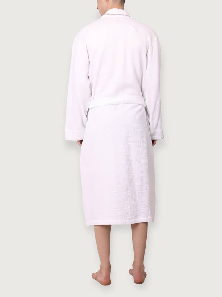 Viverano Organics - Vente Peignoir – homme - Peignoir de spa et de bain en tissu gaufré biologique pour hommes (2 couleurs)1