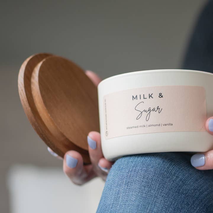 Milk & Sugar | 10 oz Signature Statement Candle for wholesale by Milkhouse Candle Company