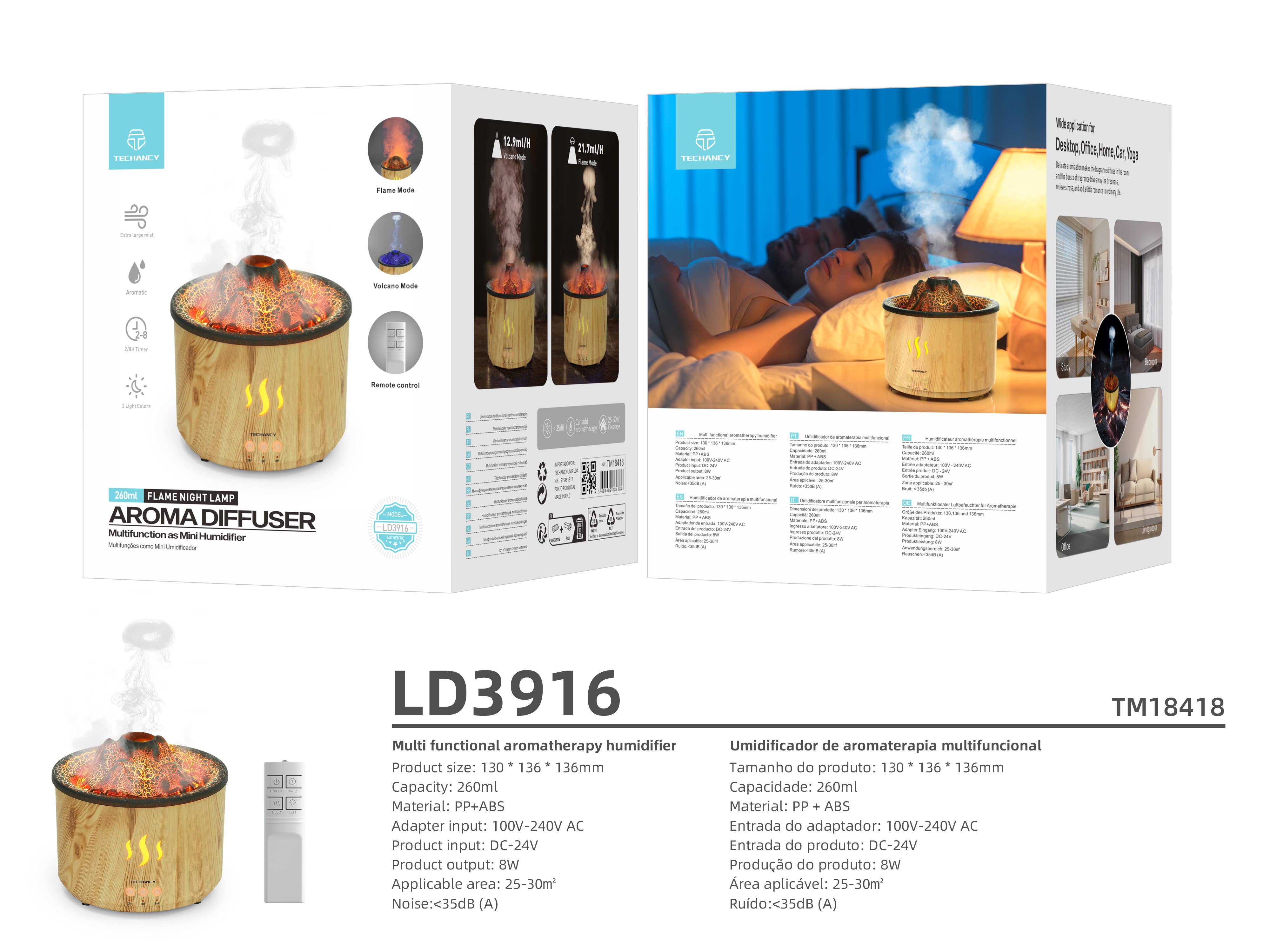 TECHANCY - Wholesale Electronic Diffuser - Techancy Aroma Diffuser LD3916 Wood Colour5