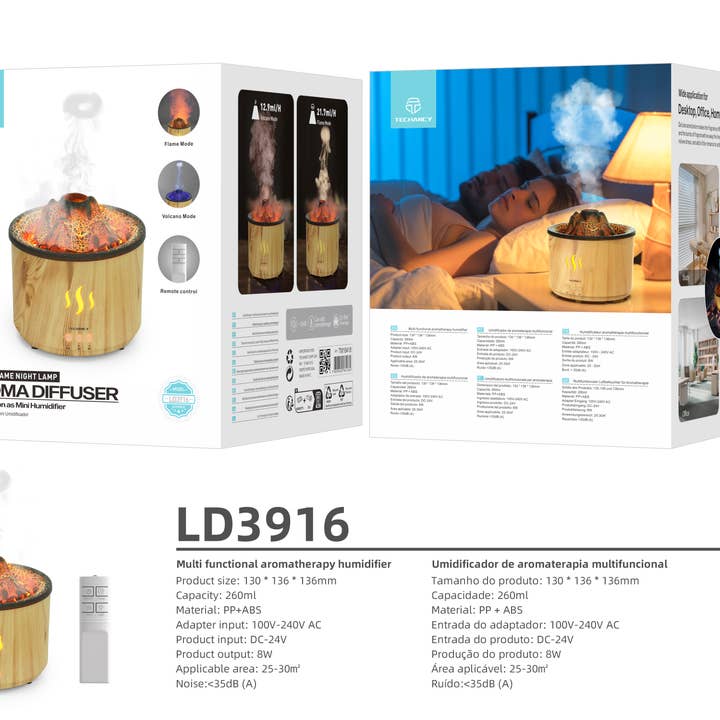 TECHANCY - Wholesale Electronic Diffuser - Techancy Aroma Diffuser LD3916 Wood Colour5