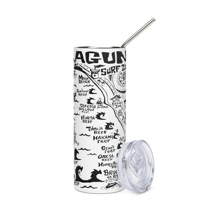 Distant Local - Wholesale Insulated Mug/Tumbler - LAGUNA Stainless Steel Map Tumbler1