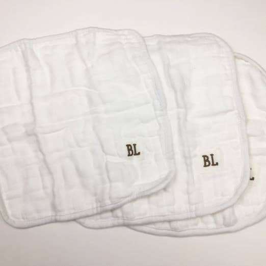 Paquete de 3 paños de muselina, hechos de algodón orgánico, blancos, 4 capas de muselina suave para venta al por mayor de Bambino Land