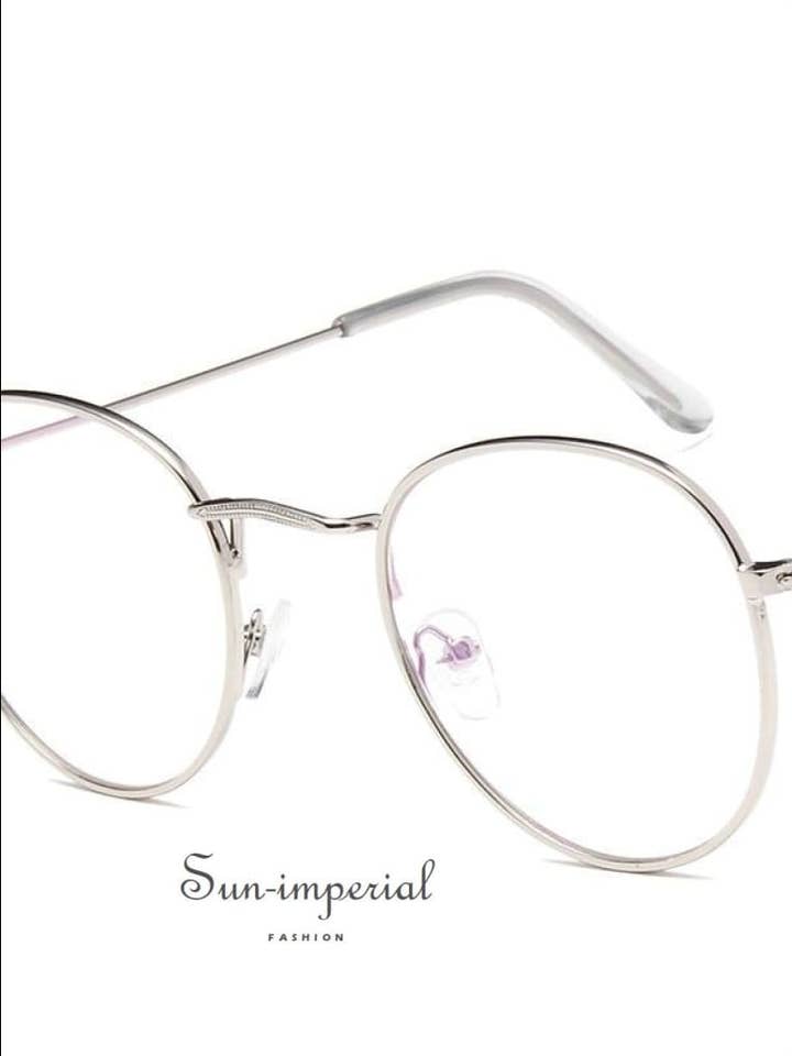 Mirror Metal Sunglasses Women Vintage Flat Round Glasses for wholesale by Sun Imperial