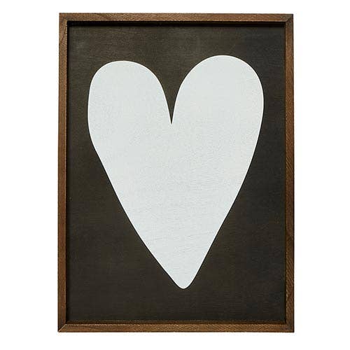 Wood Sign - White Heart for wholesale by Santa Barbara Design Studio by Creative Brands