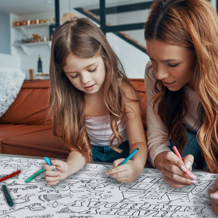 Creative Crayons Workshop – Großhandel Tischdecke zum Ausmalen – Kind & Baby – Prinzessin Mal-Tischdecke | Prinzessinnen Partydekoration